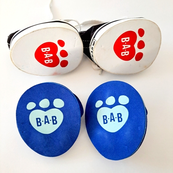 Build A Bear Shoe Bundle Black High Tops Silver Sparkle Mary Janes Flip Flops - Picture 8 of 8